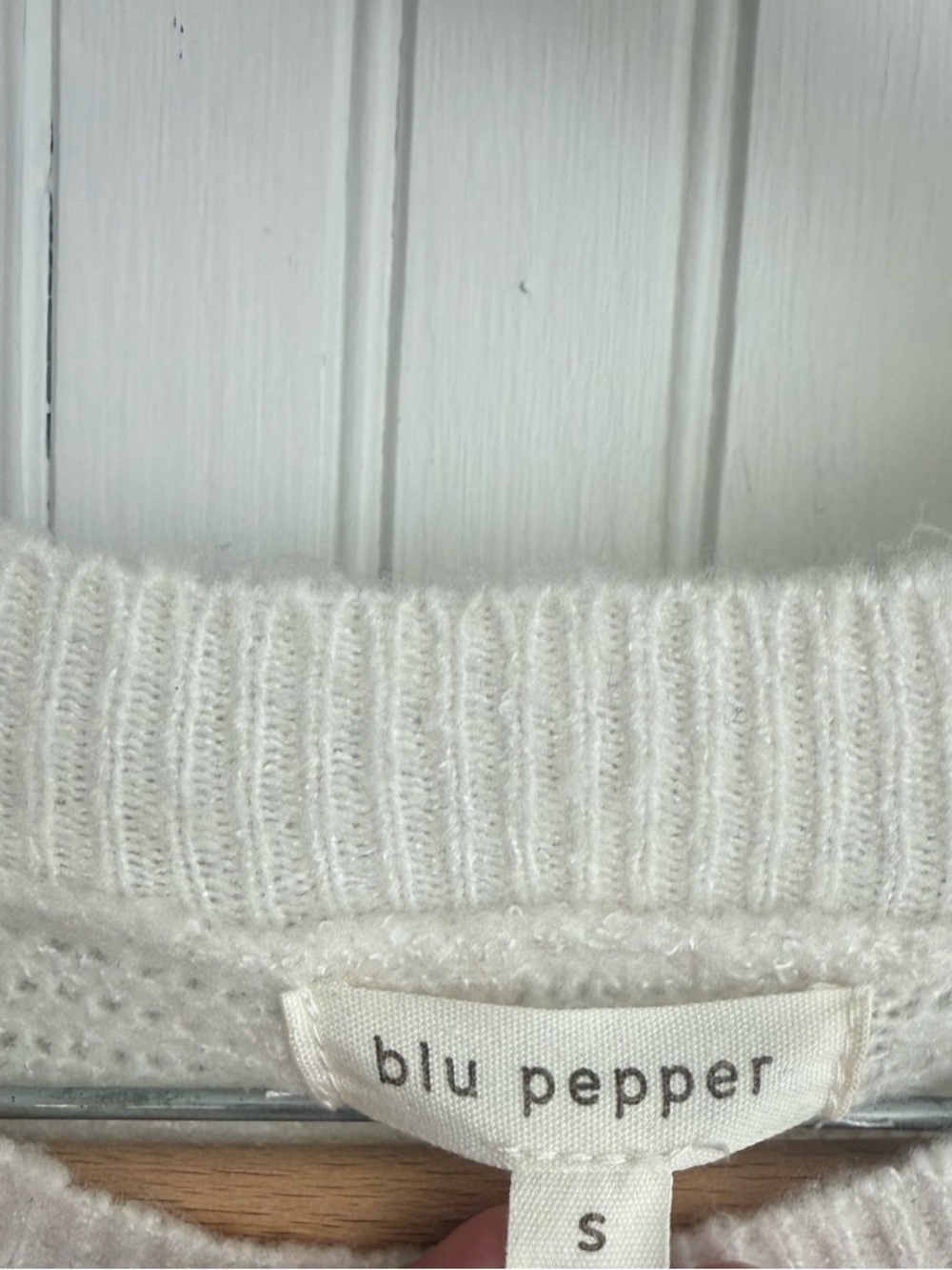 Blu Pepper Two-Tone Cream and Brown Oversized Sweater Dress Size Small - Picture 3 of 5